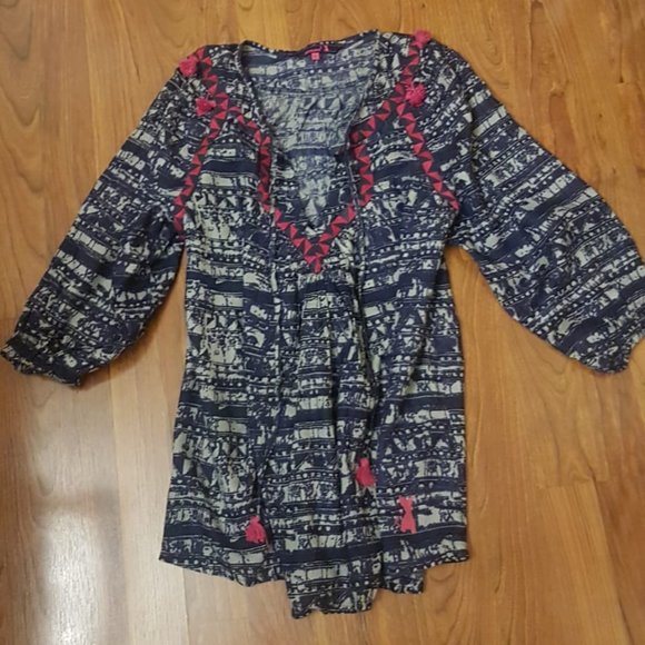 Women Summer Blouse with 3/4 sleeves - Picture 2 of 4